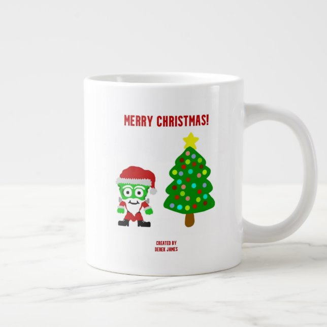 Caneca De Café Grande FrankenCheese Jumbo Mug Natal (Direita)