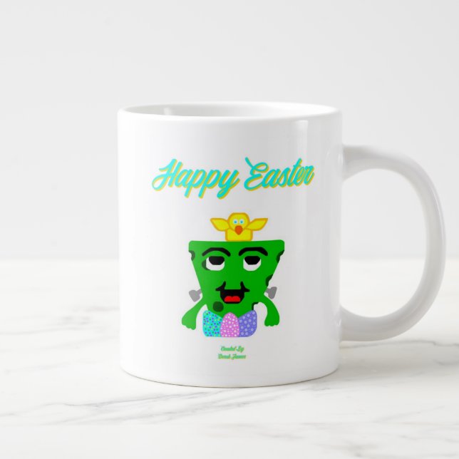 Caneca De Café Grande FrankenQueijo Páscoa Jumbo Mug (Direita)