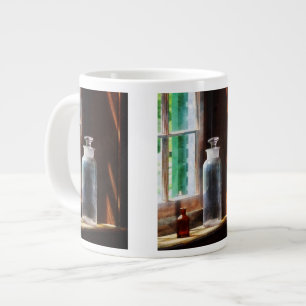 Caneca De Café Grande Frasco de Reagente e Frasco castanho pequeno