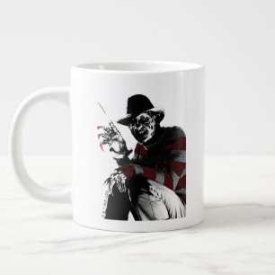 Caneca De Café Grande Freddy vs Jason   Freddy Ver Vermelho