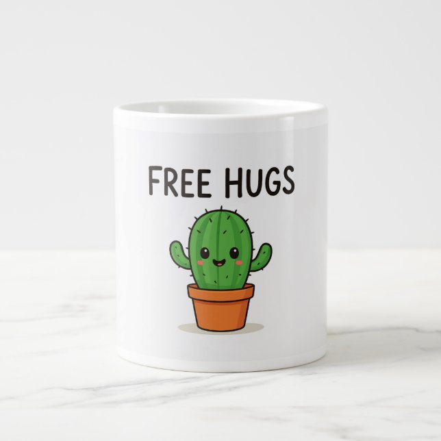 Caneca De Café Grande Free hugs mug (Frente)