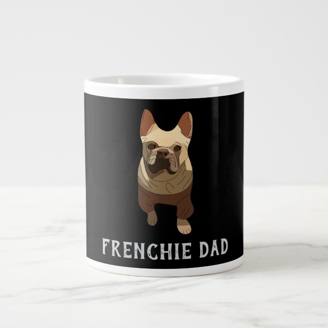 Caneca De Café Grande French Bulldog, Frenchie Dad (Frente)
