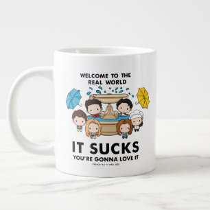 Caneca De Café Grande FRIENDS™ Bem-vindo ao Mundo Real Chibi