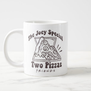 Caneca De Café Grande FRIENDS™ Citação de Pizza do Joey
