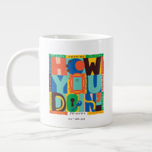 Caneca De Café Grande FRIENDS™ Como Você Está - Gráfico Vibrante