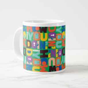 Caneca De Café Grande FRIENDS™ Como Você Está? Padrão Vibrante