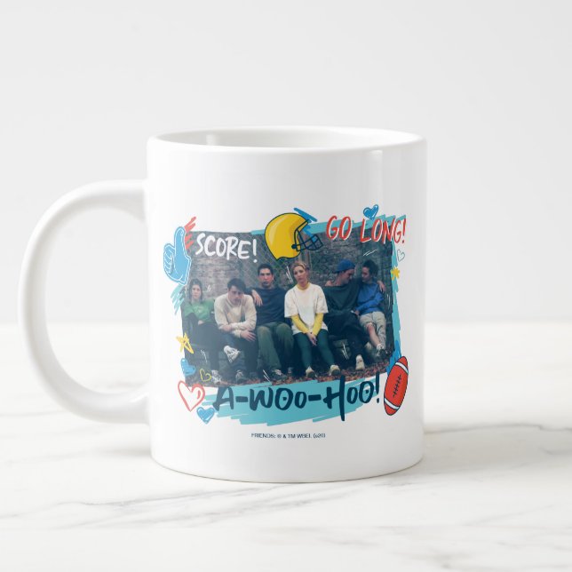 Caneca De Café Grande FRIENDS™ | Jogo de Futebol (Esquerda)