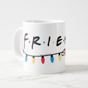 Caneca De Café Grande FRIENDS™ Luzes de Natal Logo