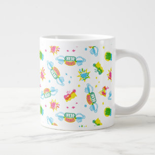 Caneca De Café Grande FRIENDS™ Padrão Neon Central Perk