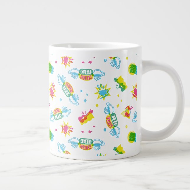 Caneca De Café Grande FRIENDS™ | Padrão Neon Central Perk (Direita)