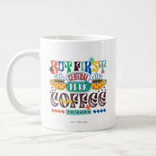 Caneca De Café Grande FRIENDS™ Primeiro o Café Gráfico Vibrante