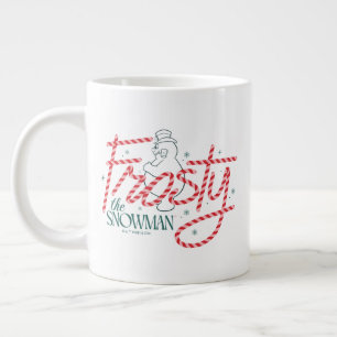Caneca De Café Grande Frosty the Snowman Candy Cane Logo