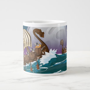 Caneca De Café Grande Frota de Invasão Viking