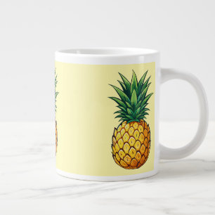 Caneca De Café Grande Fruta abacaxi