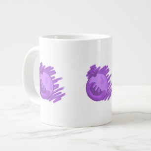 Caneca De Café Grande Fruta Padrões Blueberries e Cream