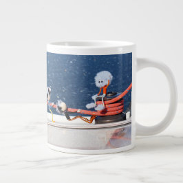 Caneca De Café Grande Fubby's die een lijn lieren van een Zeilboot.