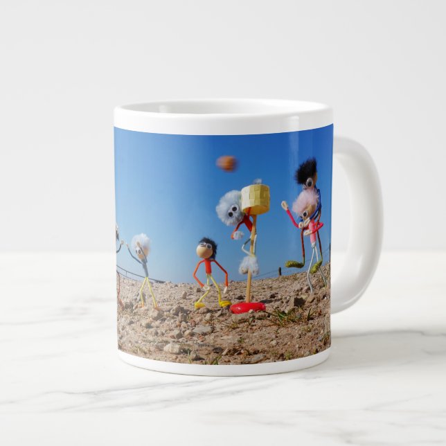 Caneca De Café Grande Fubby's die korfballen, winnen of verliezen. (Frente Esquerda)