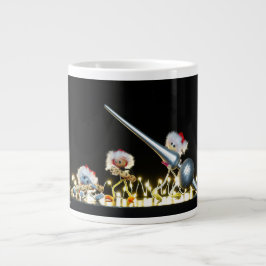 Caneca De Café Grande Fubby's in Kerstsfeer met Kerstdecoratie.