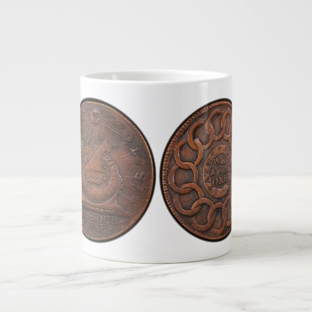 Caneca De Café Grande Fugio Cent Mente seu negócio frente e verso (Frente)