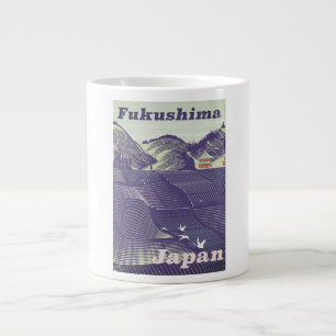 Caneca De Café Grande Fukushima, poster de viagens vintage japonesa
