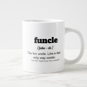 Caneca De Café Grande Funcle, Tio Divertido Café Mug seja o melhor tio
