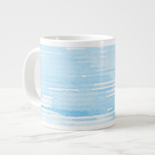 Caneca De Café Grande fundo de Abstrato azul de aquarela, textura.2