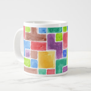 Caneca De Café Grande Fundo de Abstrato pintado de aquarela.2