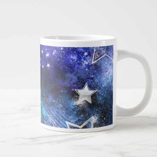 Caneca De Café Grande Fundo de Espaço com Estrelas (Direita)
