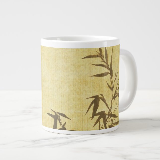 Caneca De Café Grande Fundo de papel de bambu do Grunge (Frente Esquerda)