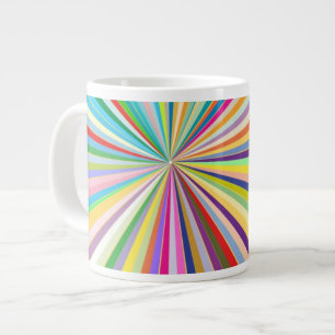 Caneca De Café Grande Fundo listrado fresco