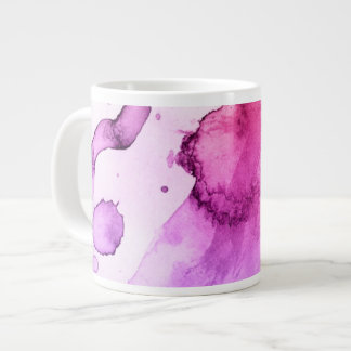 Caneca De Café Grande fundo pintado com Abstrato de aquarela 5