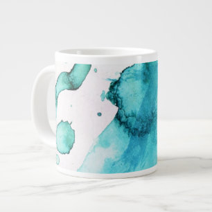 Caneca De Café Grande fundo pintado com Abstrato de aquarela pintado man
