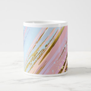 Caneca De Café Grande Fundo Rosa Texturizado