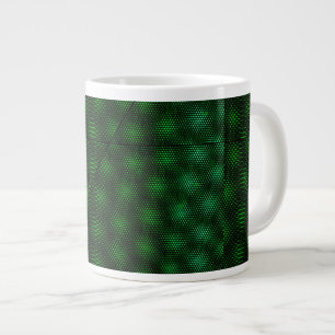 Caneca De Café Grande Fundo Verde Abstrato