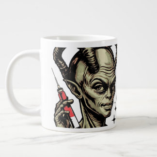 Caneca De Café Grande Funny alien hypodermic needle dose of reality