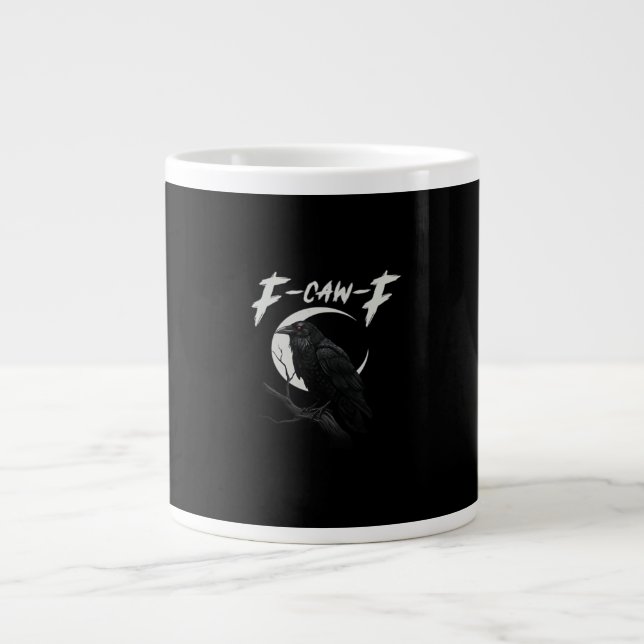 Caneca De Café Grande Funny Crow Essential Creative Casual (Frente)