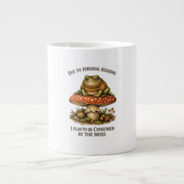 Caneca De Café Grande Funny Frog Mushroom 