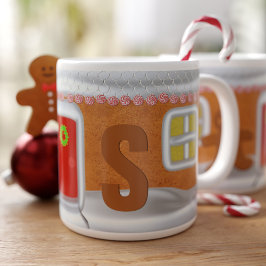 Caneca De Café Grande Funny Gingerpão House Monogramed