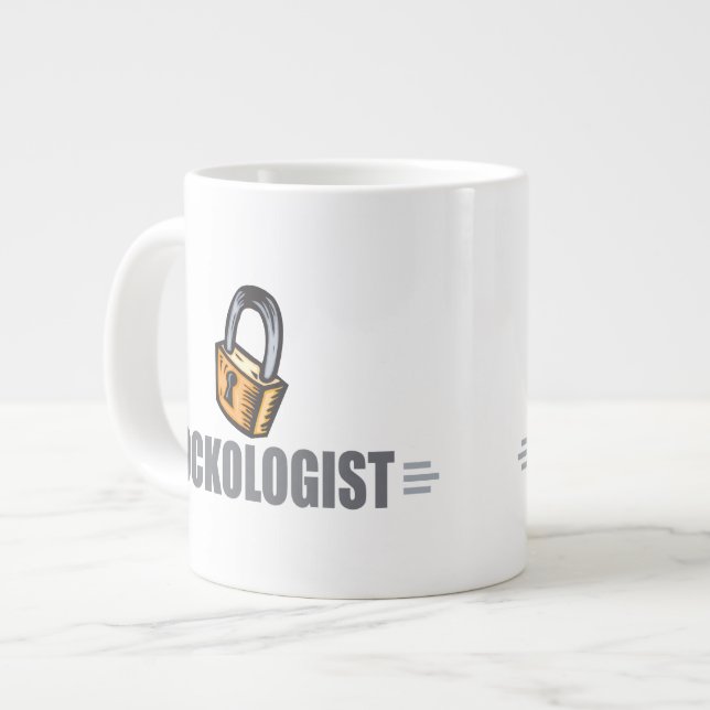 Caneca De Café Grande Funny Locksmith (Frente Esquerda)