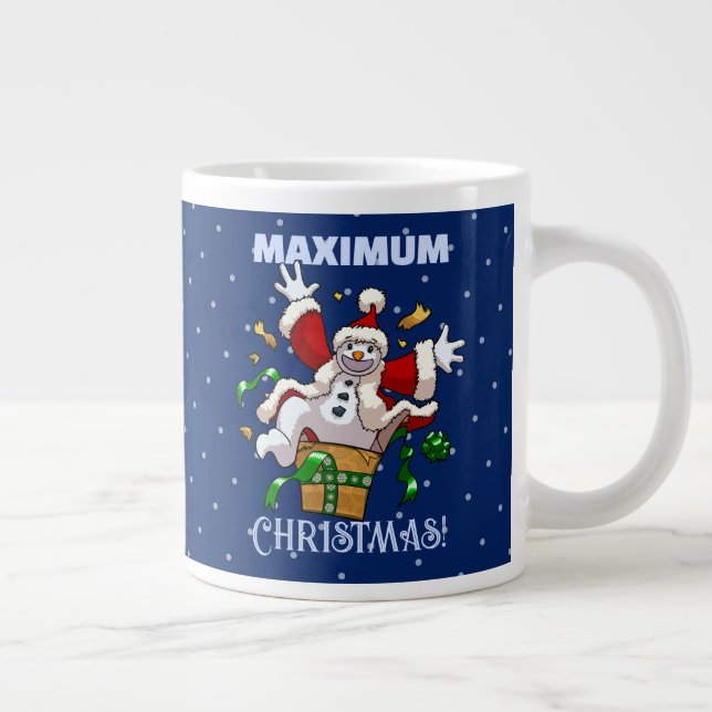 Caneca De Café Grande Funny Snowman Maximum Christmas Surprise Cartoon (Direita)