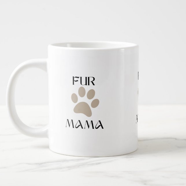 Caneca De Café Grande Fur Mama, Pet Lover Mother’s Day & Birthday (Esquerda)