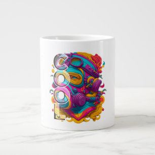 CANECA DE CAFÉ GRANDE FURÍSTICA COM MÁSCARA DE GÁS.