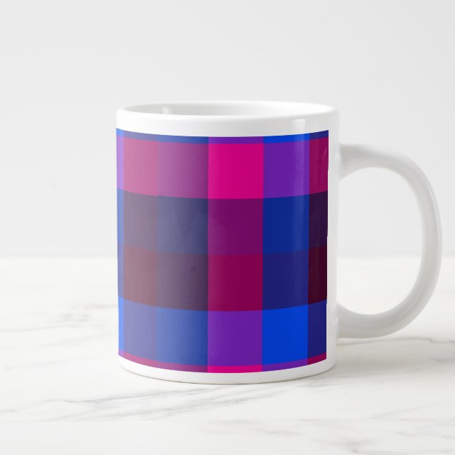 Caneca De Café Grande Fusão de mosaico néon (Direita)