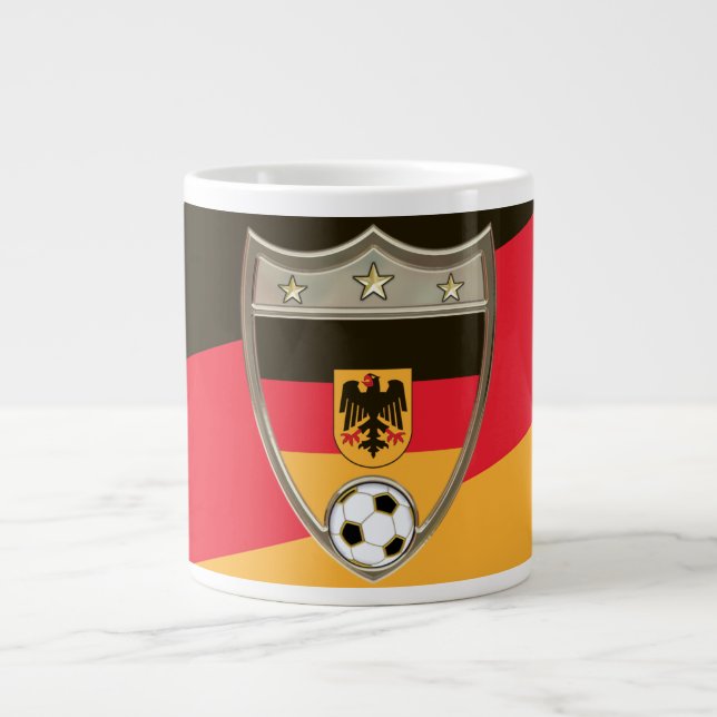 Caneca De Café Grande Futebol alemão 20oz. (Frente)