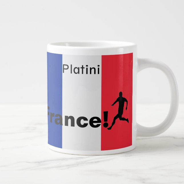 Caneca De Café Grande Futebol da França, personalizável (Direita)