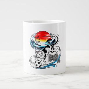 Caneca De Café Grande Futebol de Gatinhos – Arte Japonesa Encontra Paixã