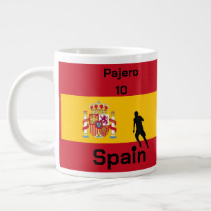 Caneca De Café Grande Futebol espanhol personalizável
