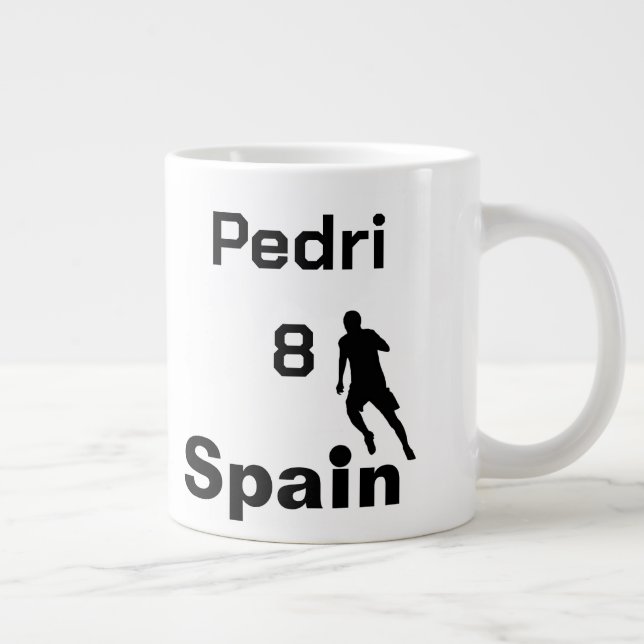 Caneca De Café Grande Futebol espanhol personalizável (Direita)