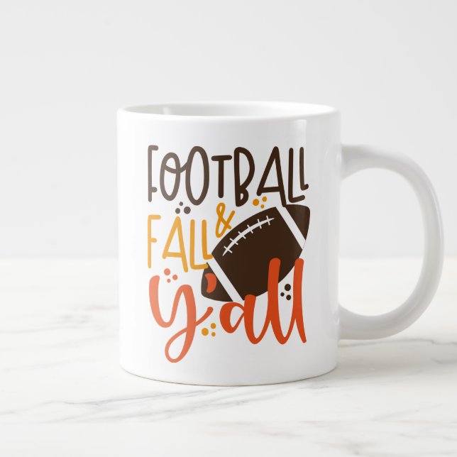 Caneca De Café Grande Futebol outono e Y (Direita)