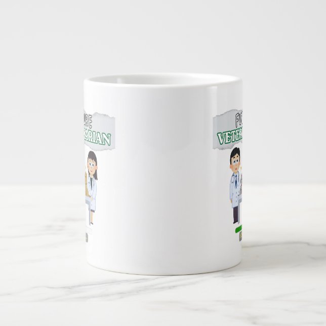 Caneca De Café Grande Future Veterinarian Loading – Vet Student Design (Frente)